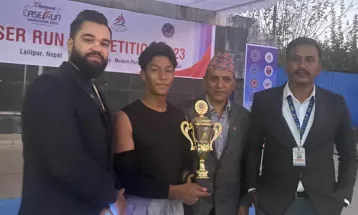 राष्ट्रिय लेजर रन प्रतियोगितामा सौगात र अन्जुलाई स्वर्ण