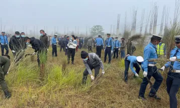 गौतमबुद्ध अन्तर्राष्ट्रिय क्रिकेट रङ्गशालामा सरसफाइ