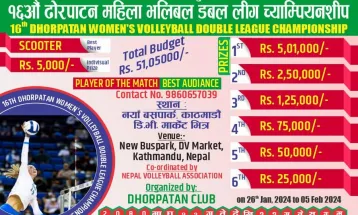 ढोरपाटन महिला भलिबल लिग च्याम्पियनसिप माघमा