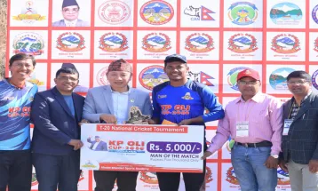 केपी ओली कप राष्ट्रिय टी–२० क्रिकेट प्रतियोगितामा कोशी प्रदेशको सान्त्वना जित