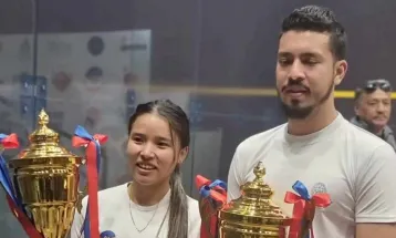 अरहान्त र विपना एनएसआरए एनिभरसरी स्क्वास च्याम्पियन