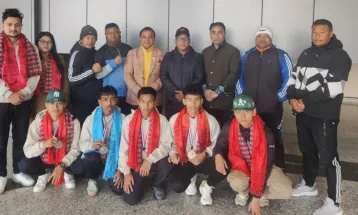 अन्तराष्ट्रिय पदक विजेता खेलाडीको स्वागत