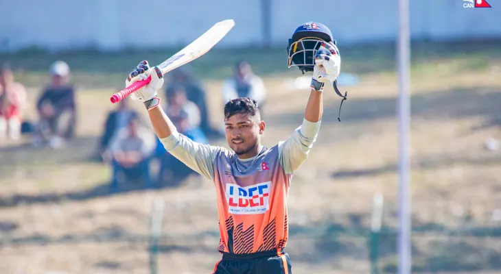 जोराको सतकमा एपिएफद्वारा बागमतीलाई दुई सय ४२ रनको लक्ष्य