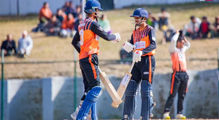 प्रधानमन्त्री कप क्रिकेट : रुपेश सिंहको शानदार प्रदर्शनमा मधेश प्रदेशले एपिएफलाई हरायो