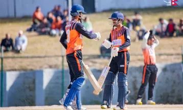 प्रधानमन्त्री कप क्रिकेट : रुपेश सिंहको शानदार प्रदर्शनमा मधेश प्रदेशले एपिएफलाई हरायो