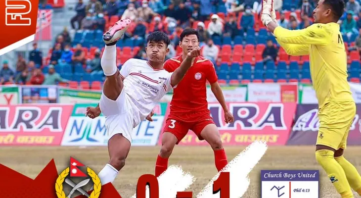 चर्च ब्वाइज आहा रारा पोखरा गोल्डकपको सेमिफाइनलमा