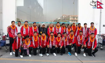 विश्वकप खेल्न दक्षिण अफ्रिका गएको यू-१९ क्रिकेट टिम स्वदेश फर्कियो