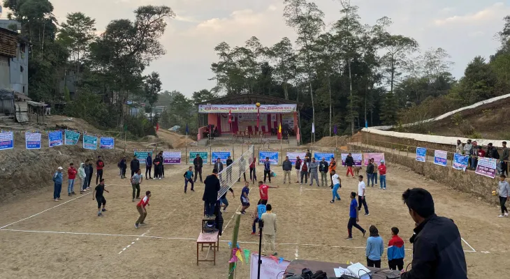 कोशी प्रदेश अन्तरपालिका स्तरीय भलिबल प्रतियोगिता सुरु