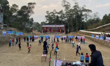 कोशी प्रदेश अन्तरपालिका स्तरीय भलिबल प्रतियोगिता सुरु