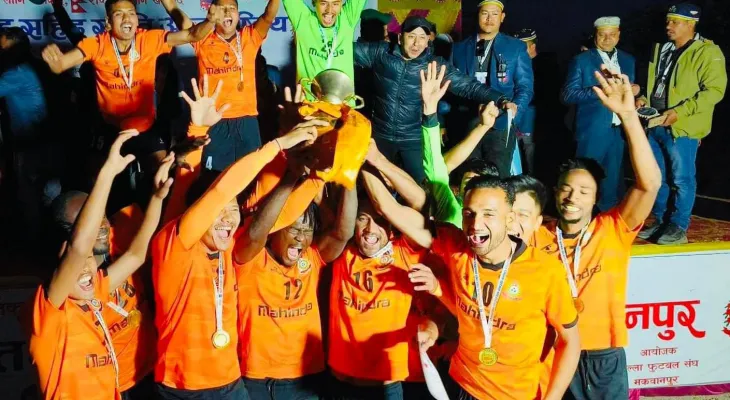 मकवानपुर गोल्डकपको उपाधि एपीएफलाई, महर्जन भए सर्वोत्कृष्ट खेलाडी