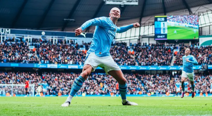हालाण्डको दुई गोलमा म्यानचेस्टर सिटी विजयी, शिर्ष स्थानमा उक्लियो