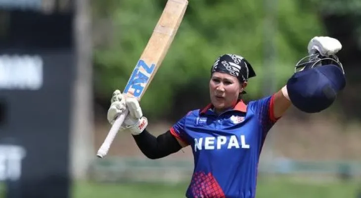 नेपालका लागि पहिलो टी-२० सतक बनाउने महिला खेलाडी बनिन रुबिना