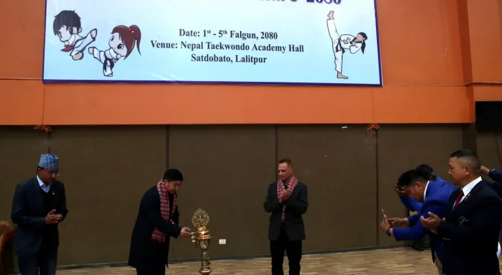 विद्यालयस्तरीय तेक्वान्दो प्रतियोगितामा पुस्करलाई स्वर्ण
