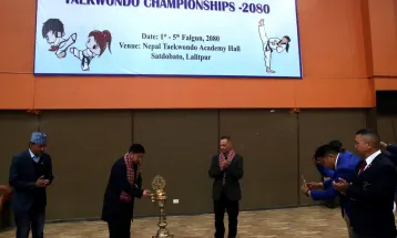 विद्यालयस्तरीय तेक्वान्दो प्रतियोगितामा पुस्करलाई स्वर्ण