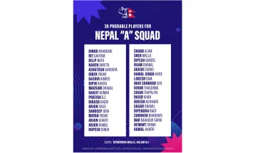नेपाल 'ए' क्रिकेट टिमको प्रारम्भिक ३६ जनाको सूची सार्वजनिक, ज्ञानेन्द्र र कलाम बने प्रशिक्षक
