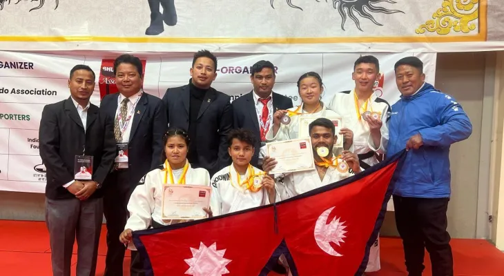 नेपाललाई जुडोमा ३ स्वर्णसहित ५ पदक