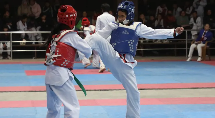 प्रथम विद्यालयस्तरीय तेक्वान्दो प्रतियोगितामा सेनन पहिलो