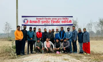 बेलबारी क्रिकेट क्लबद्धारा इन्डोर क्रिकेट एकेडेमी सञ्चालन