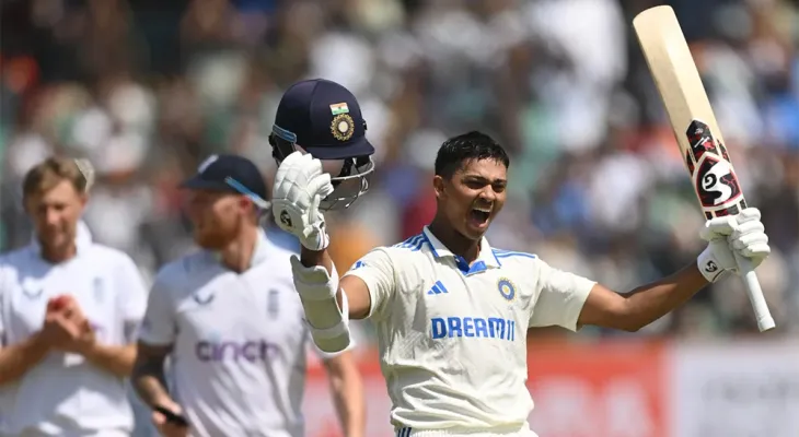 जैसवालको कीर्तिमानी दोहोरो शतकमा इङ्ल्याण्डले पायो ५५७ रनको लक्ष्य