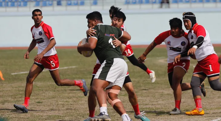 गोर्खाली रग्वी र एपीएफको जित