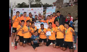 राष्ट्रिय भलिबल प्रतियोगिताको उपाधि एपिएफलाई