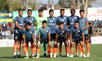 जर्सी अभावमा टेप टासेर खेलेको एपिएफ झापा गोल्डकपको सेमिफाइनलमा प्रवेश