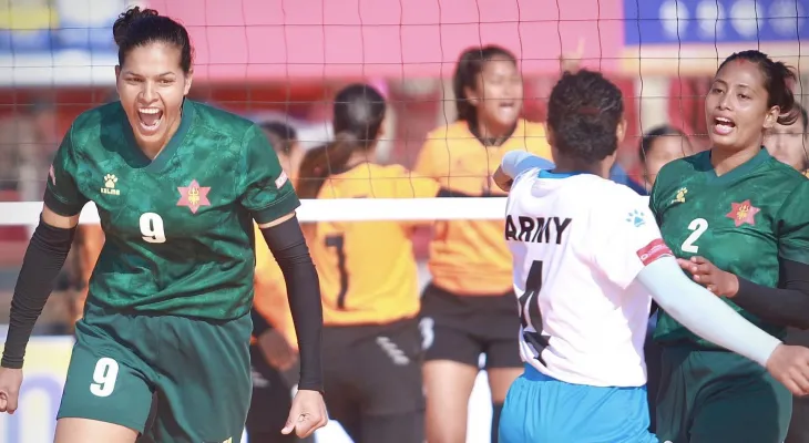 राष्ट्रिय भलिबल च्याम्पियनसिपमा आर्मीको विजयी सुरुवात