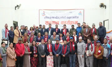 राखेप कर्मचारी संघद्वारा पूर्व मन्त्री र राखेप पदाधिकारी सम्मानित