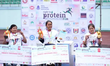 हाफ म्यारथनमा दीपक र सन्तोषी पहिलो