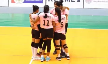 पुलिसलाई हराउदै एभरेष्ट बन्यो महिला भलिबल च्याम्पियन