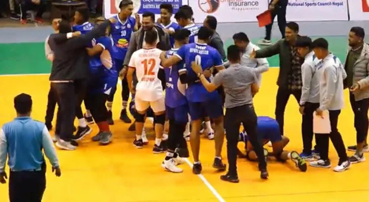 आर्मीलाई हराउदै हेल्प नेपालले जित्यो एनभिए भलिबल पुरुष च्याम्पियनसिप