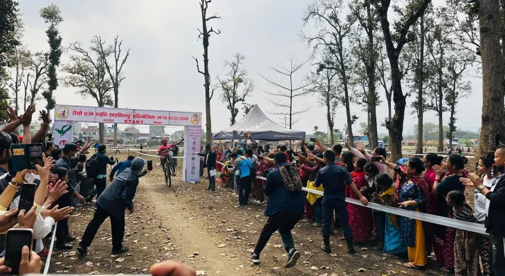 प्रज्ञा स्मृति साइक्लिङ क्रस कन्ट्री ओलम्पिकको उपाधि सन्तुलाई