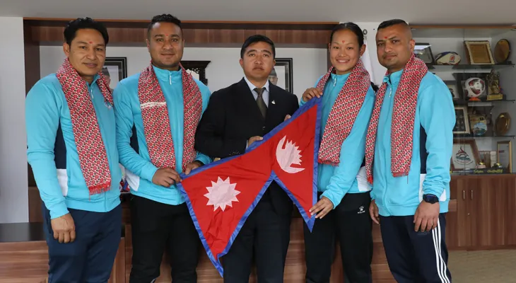 two competitors from Nepal at the USA Open International Karate Championship