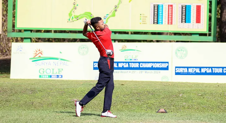 सूर्य नेपाल एनपीजीए टुर च्याम्पियनसीप सुरु: प्रो भुवन र एमेच्योर राहुल शीर्षस्थानमा
