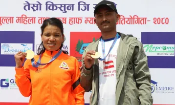 किसुनजी स्मृति हाफ म्याराथनमा विजय र पुष्पा पहिलो