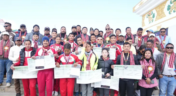 सुनापती सैलुङ अल्ट्रा म्याराथनमा वेदबहादुर र निर्मलालाई स्वर्ण