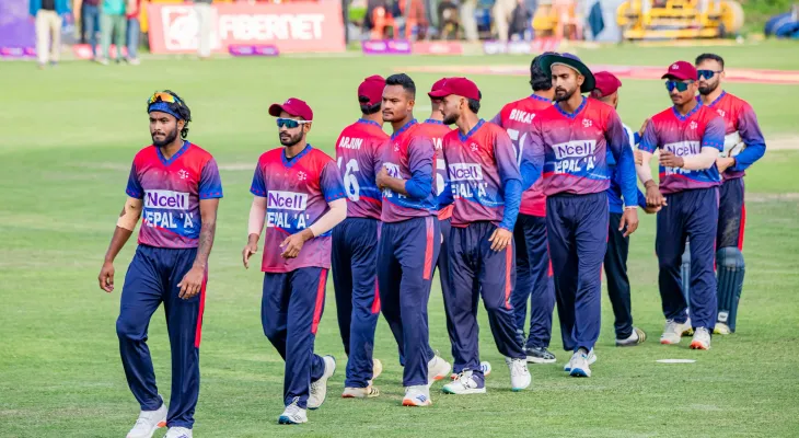 आयरल्याण्ड वोल्भ्समाथि नेपाल ए तीन रनले विजयी