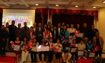 महिला फुटबल टिमको सम्म्मान