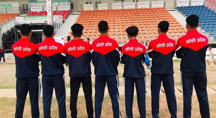 प्रथम अन्तरप्रदेश खेलकुद : पुरुष फुटबलमा कोशी प्रदेश च्याम्पियन