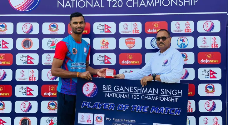 गणेशमान सिंह ट्वान्टी टि २० क्रिकेट : लुम्बिनीले कर्णाली प्रदेशलाई हरायो