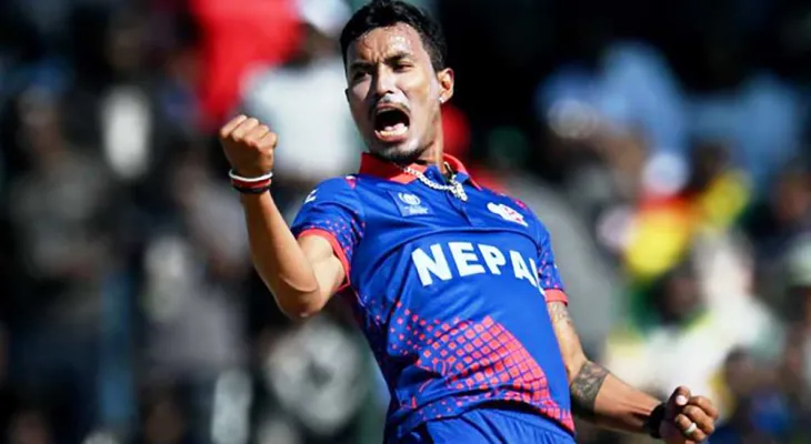 नेपाललाई पहिलो सफलता, सोमपालको बलमा युएइका कप्तान आउट