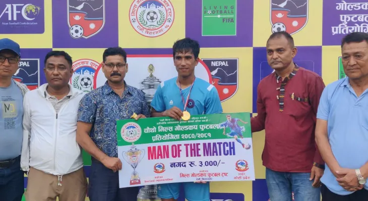 चौथो मिल्स गोल्डकप : धरानलाई हराउँदै विराटनगर सेमिफाइनलमा