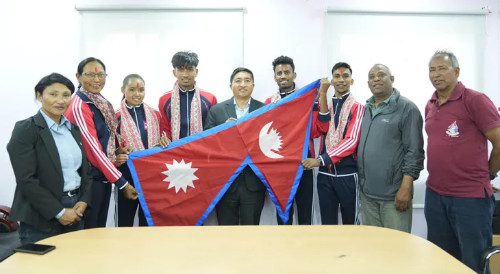 एसियाली यु–२० एथलेटिक्स च्याम्पियनसिपमा सहभागी हुने खेलाडीको बिदाई