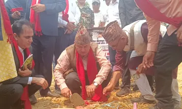 पौडी पोखरी र क्रिकेट रंगशालाको सिलान्यास