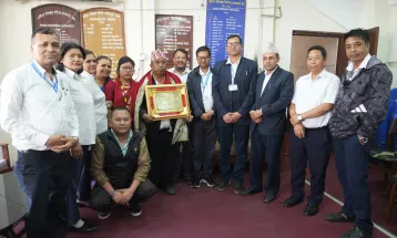 राष्ट्रिय खेलकुद परिषद् कर्मचारी संघद्धारा श्रेष्ठको बिदाइ