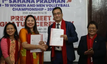 सहाना प्रधान स्मृति यु–१९ महिला भलिबल असारमा