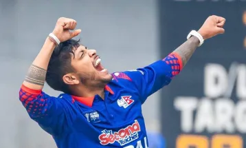 पञ्चेबाजा बजाएर सन्दीपलाई समर्थकको स्वागत