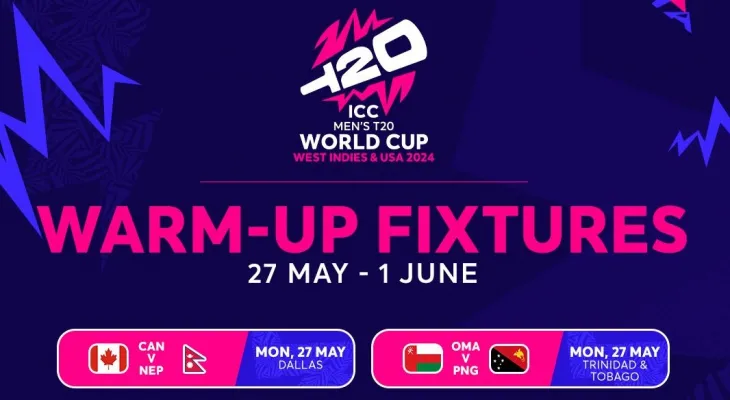 टी–२० विश्वकपको अभ्यास खेल तालिका सार्वजनिक, नेपालले क्यानडा र अमेरिकासँग खेल्ने