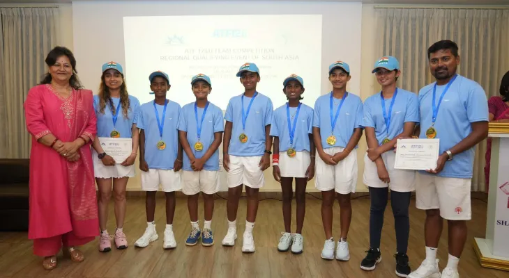 एटीएफ यु–१२ टेनिस टिम प्रतियोगितामा भारत पहिलो