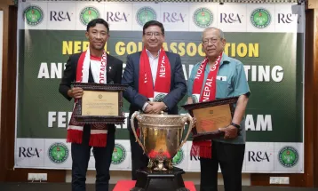 नेपाल गल्फ संघद्वारा सुबाश र श्याम सम्मानित